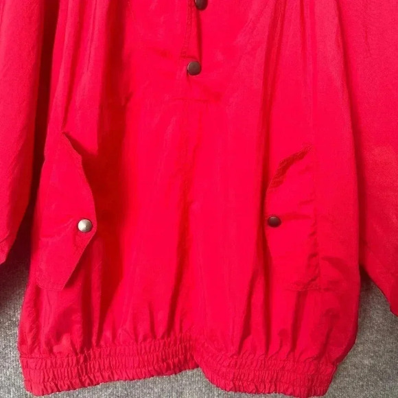 Vintage 80s Kaelin Ski Wear Windbreaker Mens Large Red Pullover Casual Jacket - Picture 4 of 15